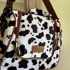 Cow Print Shoulder Lunch Bag